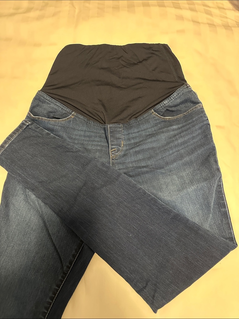 Women's Skinny Leg Maternity Jeans in Dark Blue